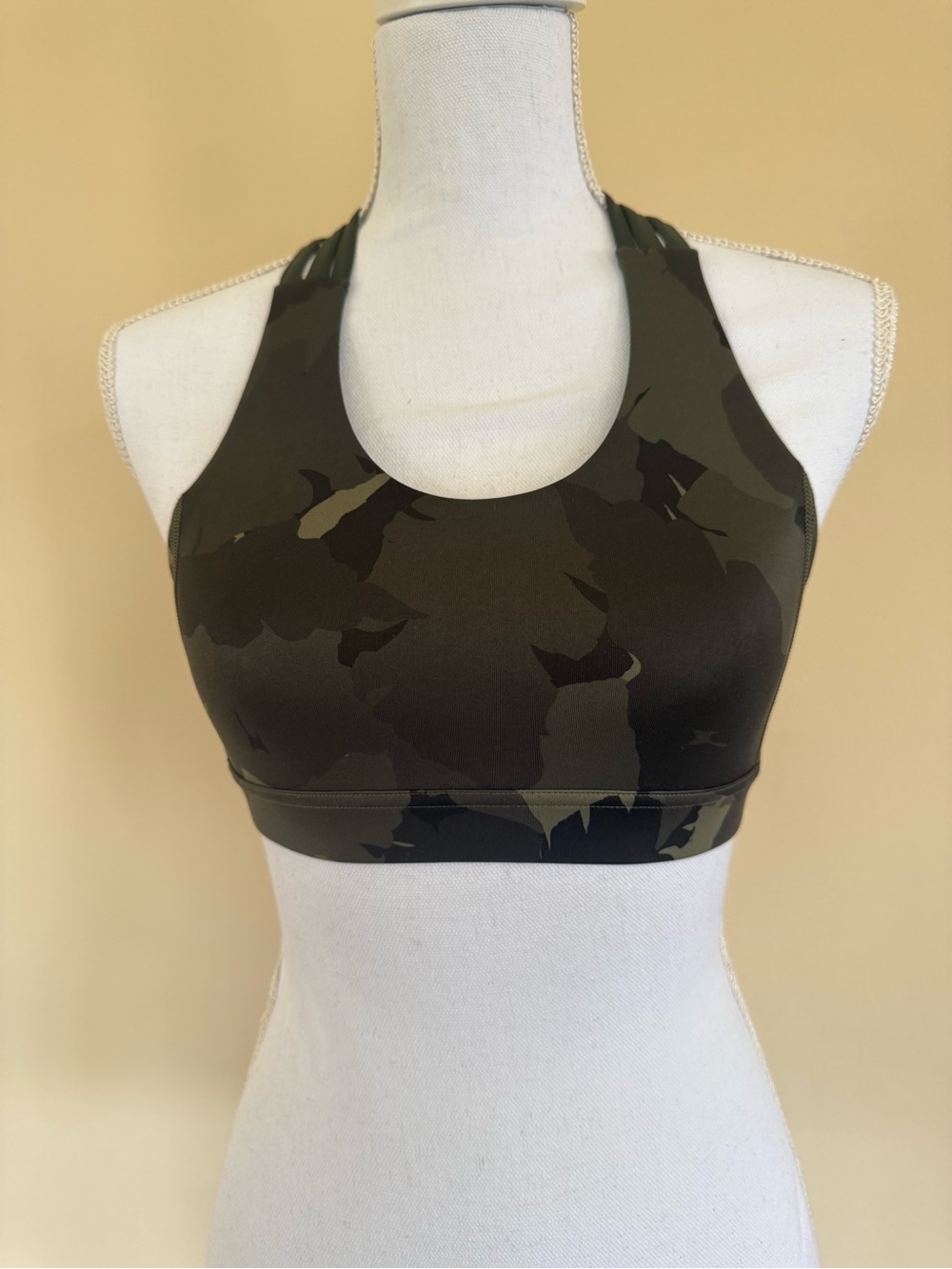 lululemon athletica Olive Camo Racerback Sports Bra